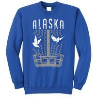 Alaska Disc Golf Player Breaking Chains Birdie Gift Sweatshirt