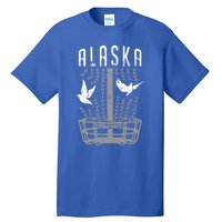 Alaska Disc Golf Player Breaking Chains Birdie Gift Tall T-Shirt