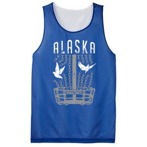 Alaska Disc Golf Player Breaking Chains Birdie Gift Mesh Reversible Basketball Jersey Tank