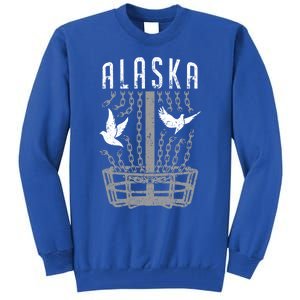 Alaska Disc Golf Player Breaking Chains Birdie Gift Tall Sweatshirt