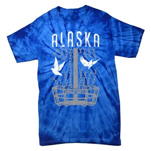 Alaska Disc Golf Player Breaking Chains Birdie Gift Tie-Dye T-Shirt