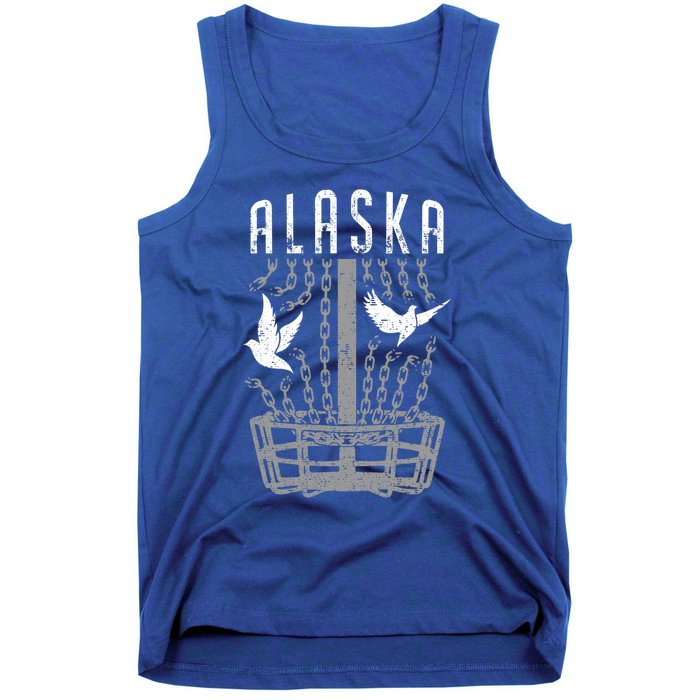 Alaska Disc Golf Player Breaking Chains Birdie Gift Tank Top