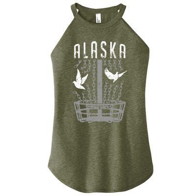 Alaska Disc Golf Player Breaking Chains Birdie Gift Women’s Perfect Tri Rocker Tank