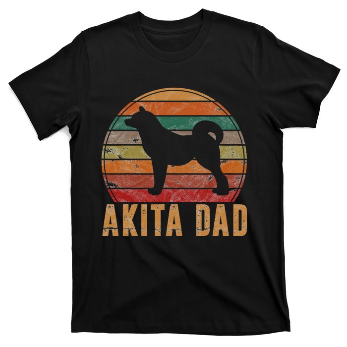 Akita Dad Gift Akita Daddy Dog Owner Pet Father T-Shirt