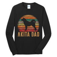 Akita Dad Gift Akita Daddy Dog Owner Pet Father Tall Long Sleeve T-Shirt