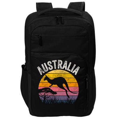 Australia Day Gift Funny Australian Kangaroo Vintage Gift Cool Gift Impact Tech Backpack