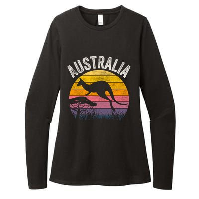 Australia Day Gift Funny Australian Kangaroo Vintage Gift Cool Gift Womens CVC Long Sleeve Shirt