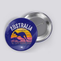 Australia Day Gift Funny Australian Kangaroo Vintage Gift Cool Gift Button