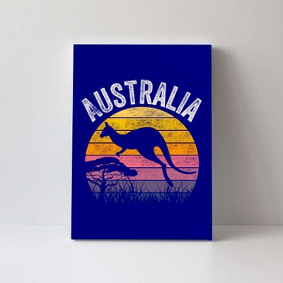 Australia Day Gift Funny Australian Kangaroo Vintage Gift Cool Gift Canvas