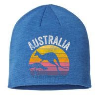 Australia Day Gift Funny Australian Kangaroo Vintage Gift Cool Gift Sustainable Beanie