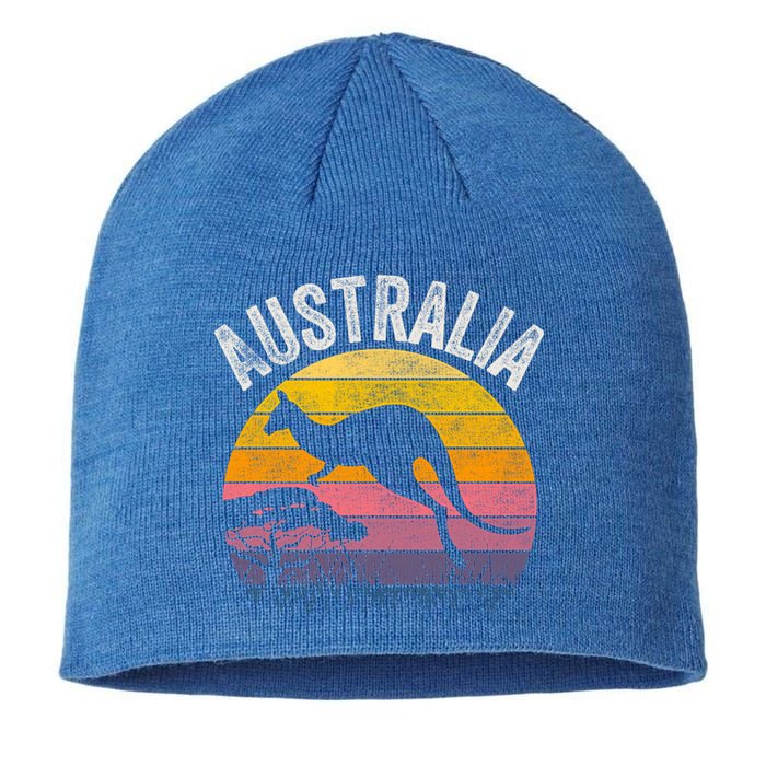 Australia Day Gift Funny Australian Kangaroo Vintage Gift Cool Gift Sustainable Beanie