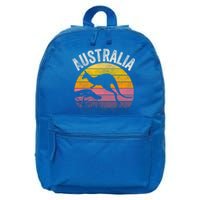 Australia Day Gift Funny Australian Kangaroo Vintage Gift Cool Gift 16 in Basic Backpack