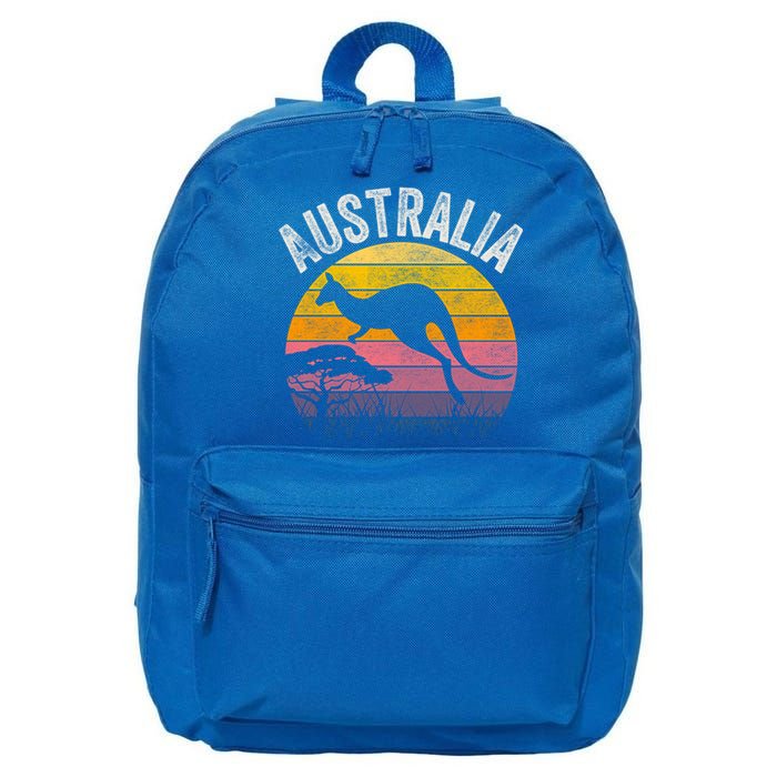 Australia Day Gift Funny Australian Kangaroo Vintage Gift Cool Gift 16 in Basic Backpack