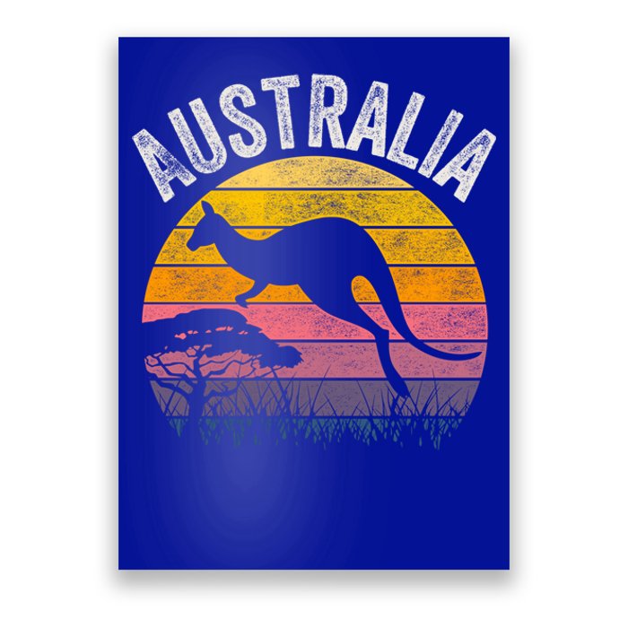 Australia Day Gift Funny Australian Kangaroo Vintage Gift Cool Gift Poster