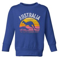 Australia Day Gift Funny Australian Kangaroo Vintage Gift Cool Gift Toddler Sweatshirt