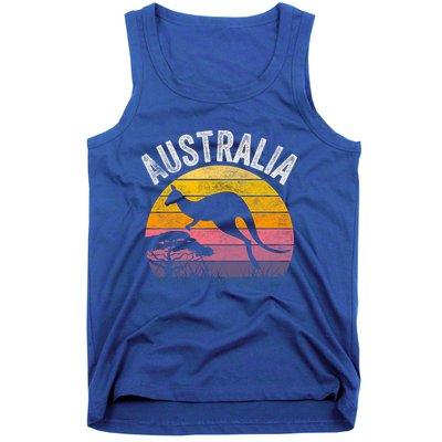 Australia Day Gift Funny Australian Kangaroo Vintage Gift Cool Gift Tank Top