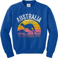 Australia Day Gift Funny Australian Kangaroo Vintage Gift Cool Gift Kids Sweatshirt