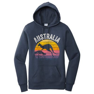 Australia Day Gift Funny Australian Kangaroo Vintage Gift Cool Gift Women's Pullover Hoodie