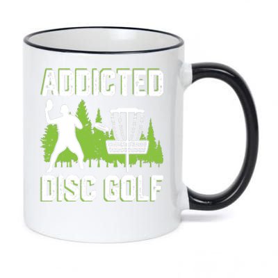 Addicted Disc Golf Tree Frisbee Golf Lovers Gift 11oz Black Color Changing Mug