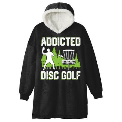 Addicted Disc Golf Tree Frisbee Golf Lovers Gift Hooded Wearable Blanket