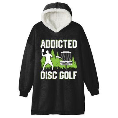 Addicted Disc Golf Tree Frisbee Golf Lovers Gift Hooded Wearable Blanket