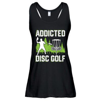 Addicted Disc Golf Tree Frisbee Golf Lovers Gift Ladies Essential Flowy Tank