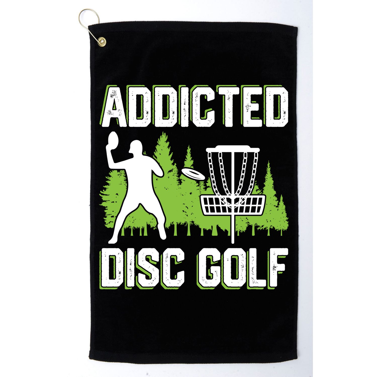 Addicted Disc Golf Tree Frisbee Golf Lovers Gift Golf Towel