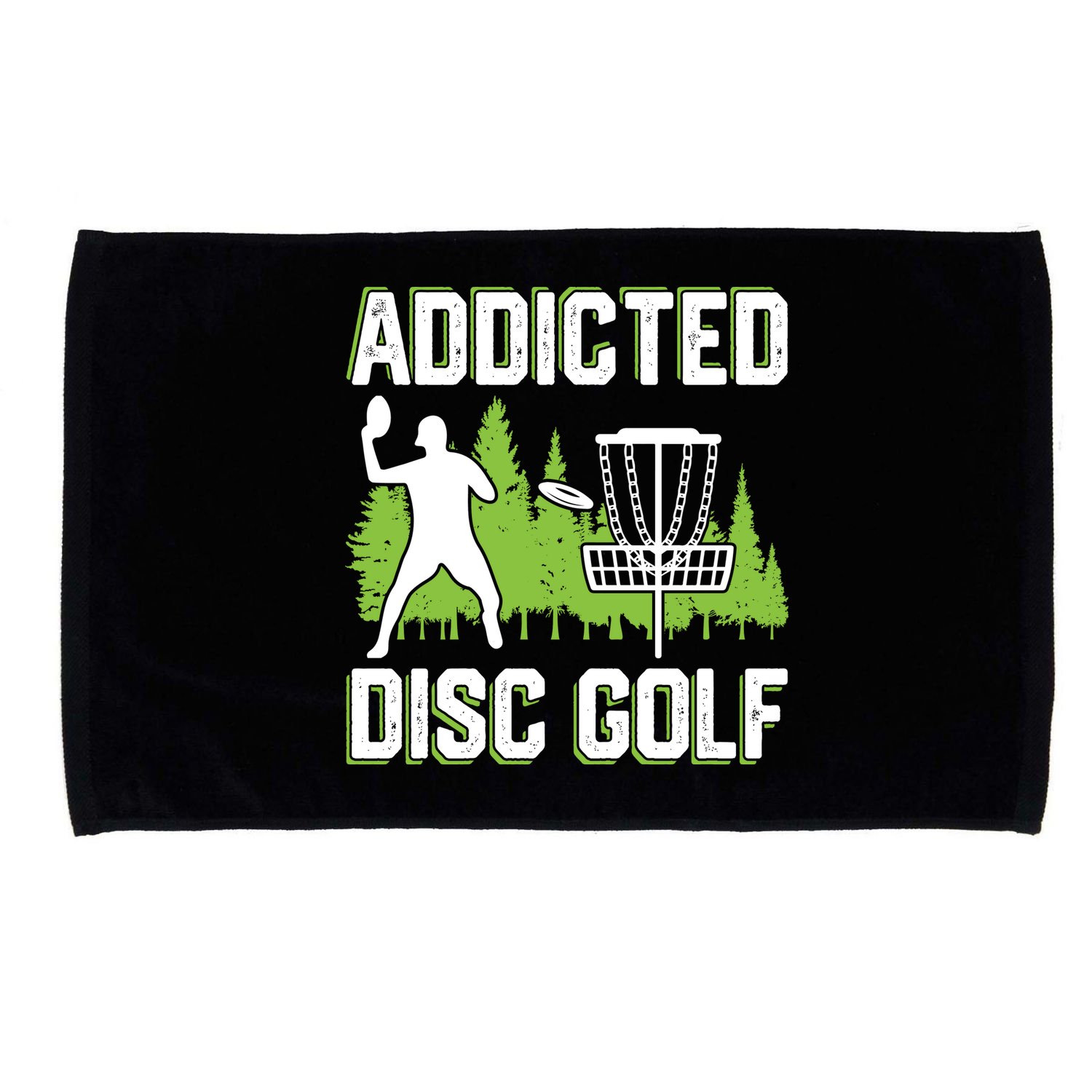Addicted Disc Golf Tree Frisbee Golf Lovers Gift Microfiber Hand Towel