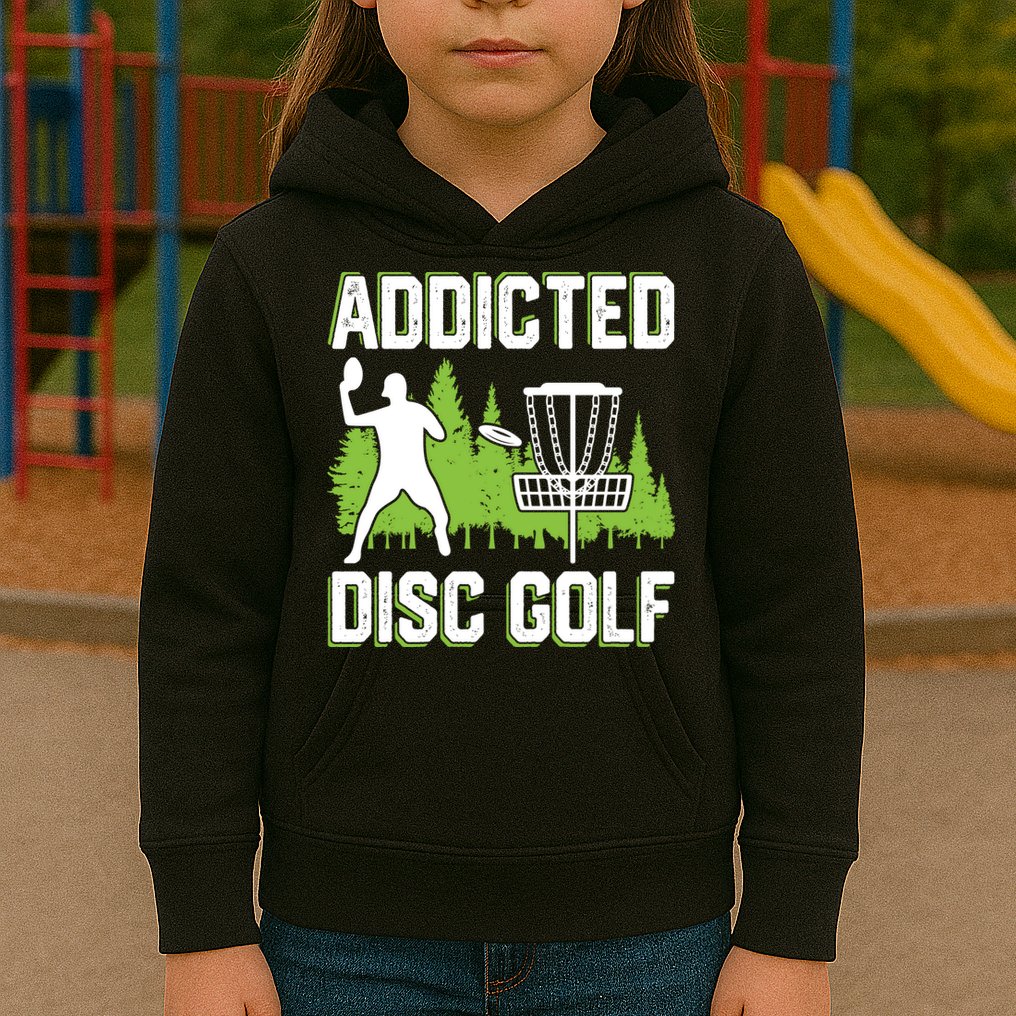 Addicted Disc Golf Tree Frisbee Golf Lovers Gift Kids Hoodie