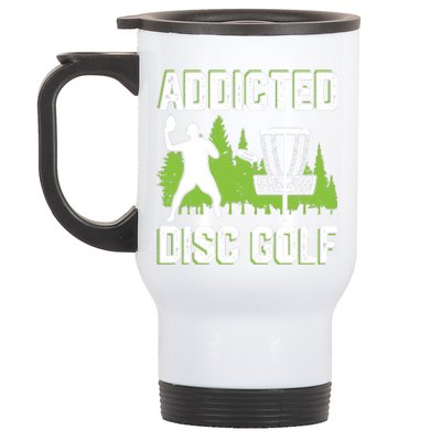 Addicted Disc Golf Tree Frisbee Golf Lovers Gift Stainless Steel Travel Mug