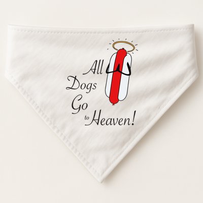 All Dogs Go To Heaven Sausage USA-Made Doggie Bandana
