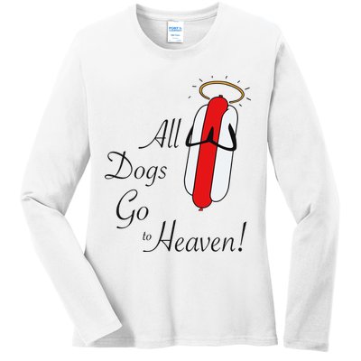 All Dogs Go To Heaven Sausage Ladies Long Sleeve Shirt