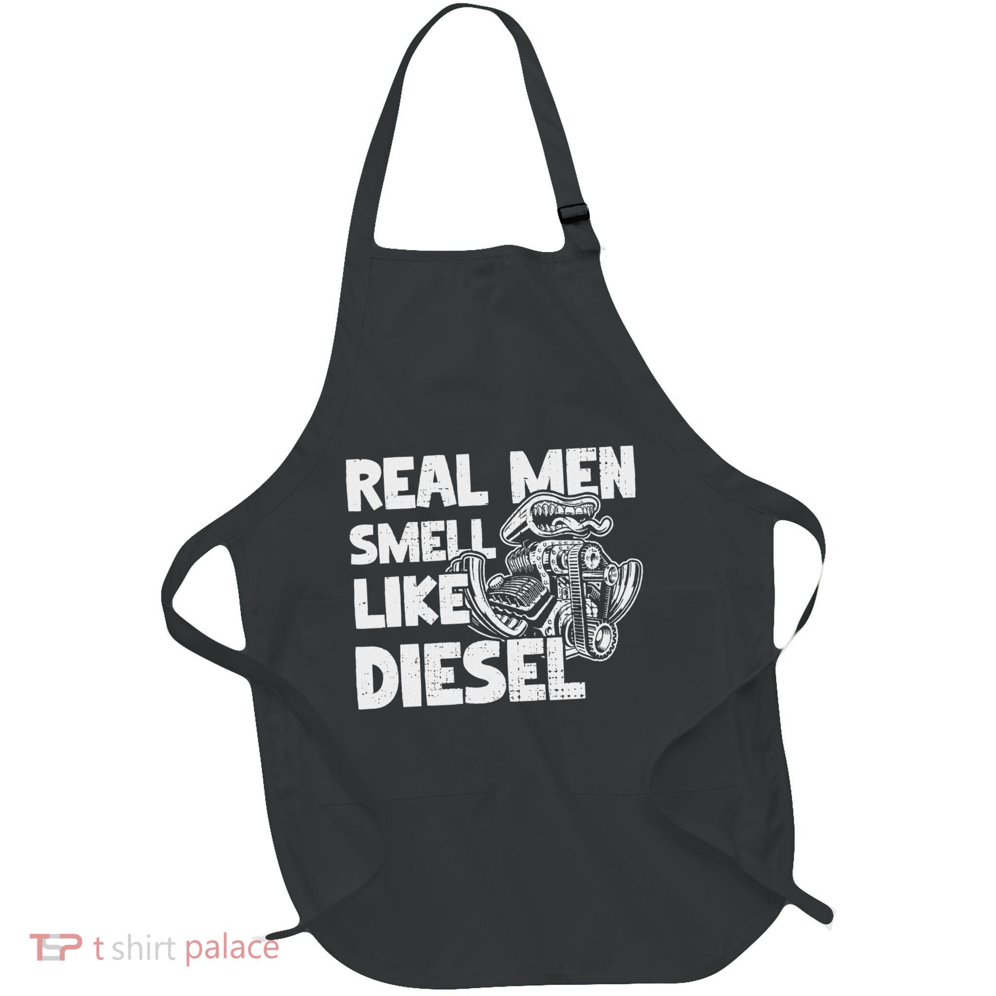 Awesome Diesel Gifts Like A Regular Mechanic Apparel Full-Length Apron With Pockets