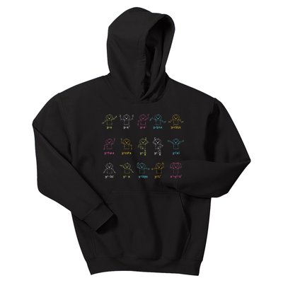 Algebra Dance Graph Figures Math Equation teacher Kids Hoodie