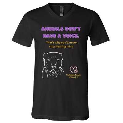 Animals DonT Have A Voice Dark V-Neck T-Shirt