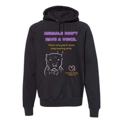 Animals DonT Have A Voice Dark Premium Hoodie