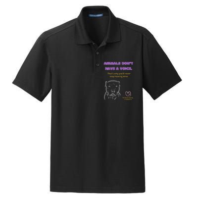 Animals DonT Have A Voice Dark Dry Zone Grid Polo