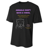 Animals DonT Have A Voice Dark Performance Sprint T-Shirt