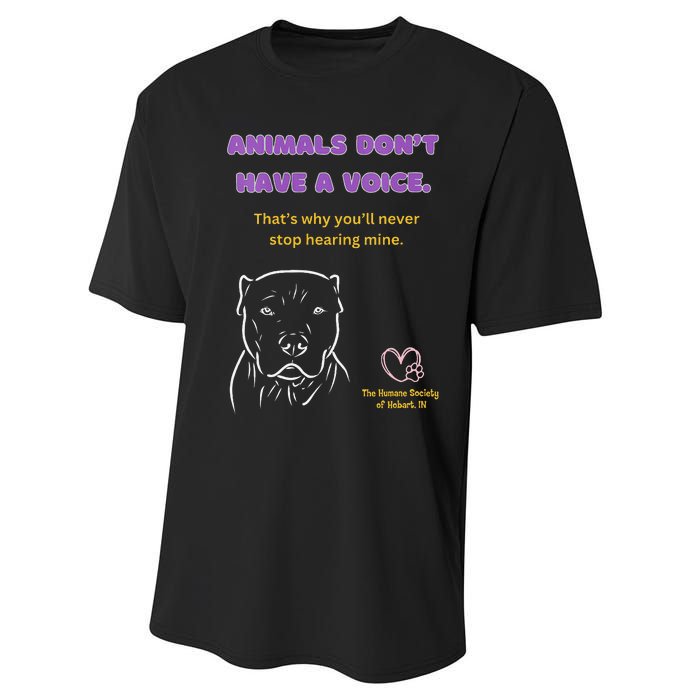 Animals DonT Have A Voice Dark Performance Sprint T-Shirt