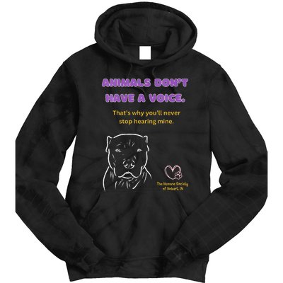 Animals DonT Have A Voice Dark Tie Dye Hoodie