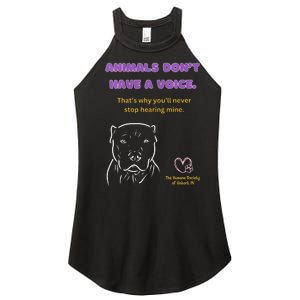 Animals DonT Have A Voice Dark Women’s Perfect Tri Rocker Tank