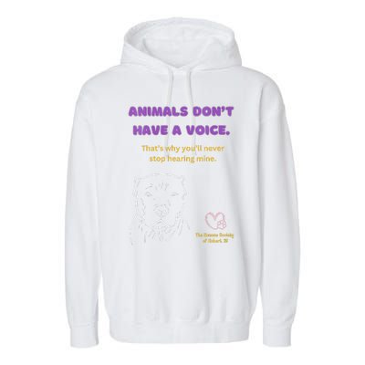 Animals DonT Have A Voice Dark Garment-Dyed Fleece Hoodie