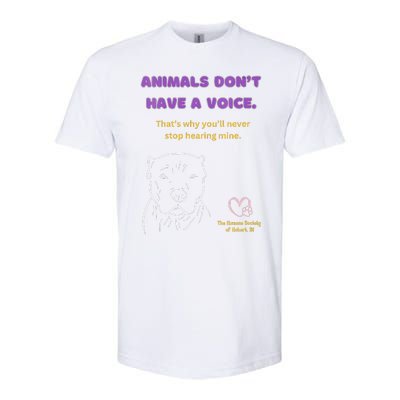 Animals DonT Have A Voice Dark Softstyle® CVC T-Shirt