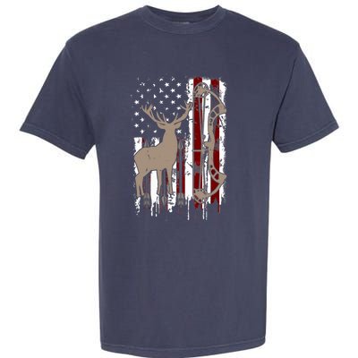 American Deer Hunting Bow Hunter Flag Accessories Garment-Dyed Heavyweight T-Shirt