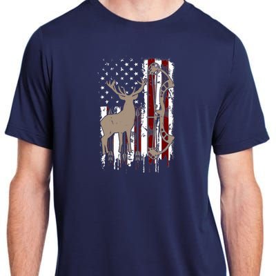 American Deer Hunting Bow Hunter Flag Accessories Adult ChromaSoft Performance T-Shirt