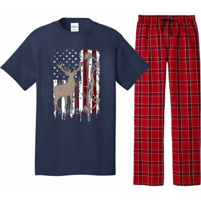 American Deer Hunting Bow Hunter Flag Accessories Pajama Set