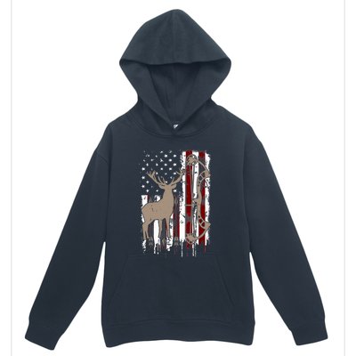 American Deer Hunting Bow Hunter Flag Accessories Urban Pullover Hoodie