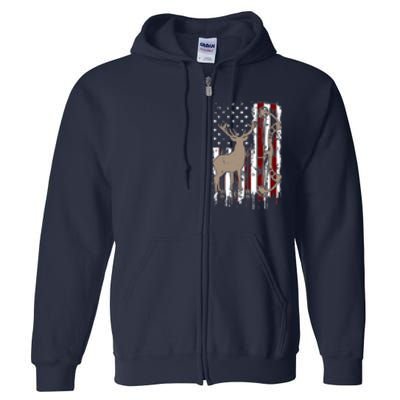 American Deer Hunting Bow Hunter Flag Accessories Full Zip Hoodie