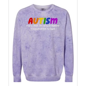 Autism Definition Helps Offset The Excessive Number Of Boring People On Earth Colorblast Crewneck Sweatshirt