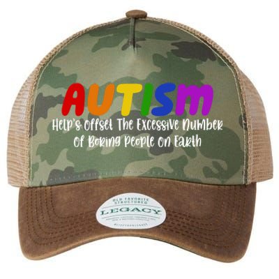 Autism Definition Helps Offset The Excessive Number Of Boring People On Earth Legacy Tie Dye Trucker Hat